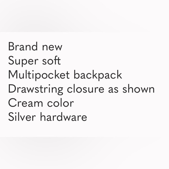 NEW ZARA CREAM COLOR BACKPACK - Picture 7 of 7